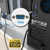 Picture of chenyang VGA Cable,VGA SVGA D-Sub HDB15Pin Male to Male 90 Degree Down Angled Video Graphics Array Cable Adapter 3.28FT/1.0M for Monitor/Projector/Graphics