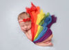 Picture of Vomdrok Newborn Monthly Baby Photography Props Rainbow Wraps for Boy Girls Photo Shoot Outfits Blanket