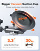 Picture of A2C Suction Cup Mount for Gopro iPhone, Anti-Shake Metal Arm Car Camera Mount with 1/4 Thread & Phone Holder, Car Boat Windshield Window VLOG/Video Holder for Gopro Hero Insta360 DJI Action Camera