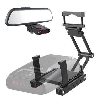 Picture of Radar Detector Mount,Aluminum Radar Mounting Base,Mirror Mount Radar Detector Bracket,For Uniden,Cobra,Escort,Valentine V1,Beltronics, Whistler,Rocky Mountain Phantom-T etc Radar Detectors (black)