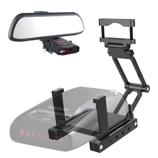 Picture of Radar Detector Mount,Aluminum Radar Mounting Base,Mirror Mount Radar Detector Bracket,For Uniden,Cobra,Escort,Valentine V1,Beltronics, Whistler,Rocky Mountain Phantom-T etc Radar Detectors (black)