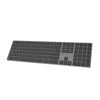 Picture of Bluetooth Slim Keyboard for Mac, Aluminum Rechargeable Keyboard Wireless, Low-Profile Silent Flat Key Compatible with Apple iMac, MacBook, Mac and iOS, Full Size - Space Gray