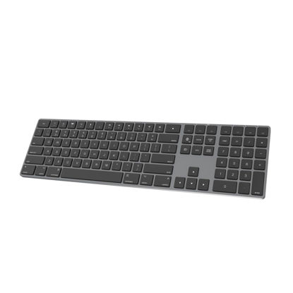 Picture of Bluetooth Slim Keyboard for Mac, Aluminum Rechargeable Keyboard Wireless, Low-Profile Silent Flat Key Compatible with Apple iMac, MacBook, Mac and iOS, Full Size - Space Gray