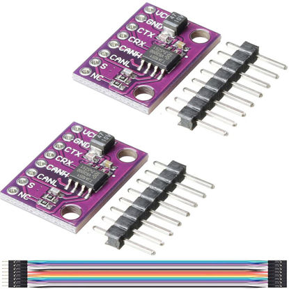 Picture of DKARDU 2 pcs 3V ~ 5V CJMCU-1051 TJA1051 CAN Transceiver High Speed Low Power Consumption Transceiver Module 1Mbit s with Dupont Cable for Arduino