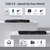Picture of TESmart USB 3.0 DisplayPort + HDMI KVM Switch 2 Monitors 2 Computers 4K@60Hz, Dual Monitor KVM Switch 2 Port Extended Display, EDID Emulators, Headset, Hotkey Switch, Button Switch with All Cables