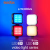 Picture of GODOX LED6Bi LED Video Light,Rechargeable Bi-Color Temperature LED Camera Light,Mini Fill-in Light 3200K-6500K Dimmable Support Magnetic Adsorption with 3 Cold Shoe Mounts for Vlog Live Streaming