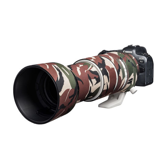 Picture of easyCover Neoprene Lens Oak Lens Protection Compatible with Canon RF 100-500 F4.5-7.1L IS USM Green Camouflage