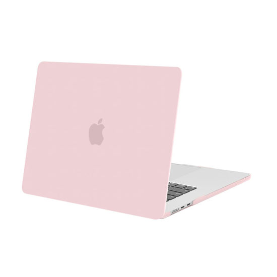 Picture of MOSISO Compatible with MacBook Air 15 inch Case 2024 2023 Release M3 A3114 M2 A2941 with Liquid Retina Display & Touch ID, Protective Plastic Hard Shell Case Cover, Baby Pink