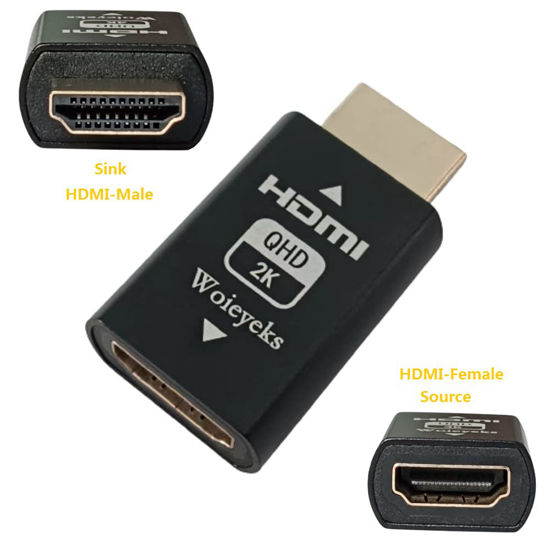 GetUSCart- Woieyeks HDMI EDID Emulator Passthrough Adapter,Female Port ...