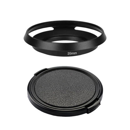 Picture of 39mm Metal Lens Hood & 39mm Lens Cap Compatible for Leica M 50mm f/2 Lens, E39 Lens, M 35mm f/2 Lens (1+1 Pack)