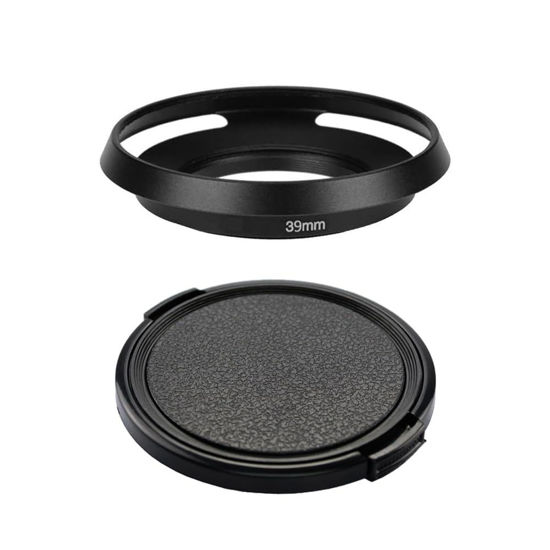 Picture of 39mm Metal Lens Hood & 39mm Lens Cap Compatible for Leica M 50mm f/2 Lens, E39 Lens, M 35mm f/2 Lens (1+1 Pack)
