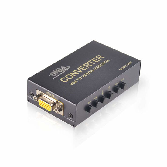 Picture of eKL VGA to AV Adapter Converter Box VGA Input Composite RCA S-Video VGA Output Computer PC Laptop to TV Display Projector Connector