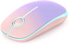 Picture of VssoPlor Wireless Mouse, 2.4G Slim Portable Computer Mice with Nano Receiver for Notebook, PC, Laptop, Computer (Pink to Purple)