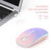 Picture of VssoPlor Wireless Mouse, 2.4G Slim Portable Computer Mice with Nano Receiver for Notebook, PC, Laptop, Computer (Pink to Purple)