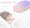 Picture of VssoPlor Wireless Mouse, 2.4G Slim Portable Computer Mice with Nano Receiver for Notebook, PC, Laptop, Computer (Pink to Purple)