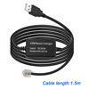 Picture of MEIRIYFA Radar Detector Power Cable,USB 5V to 12V RJ11 Radar Detectors Replacement Power Cord Step Up Boost Adapter Cable w/RJ-11 Telephone Connector(1.5M)