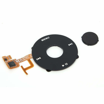 Picture of Mxzzand Sturdy Clickwheel Button Replacement Click Wheel Assembly Easy to Install for iPod Video Button,for iPod Video 5Th (Black)