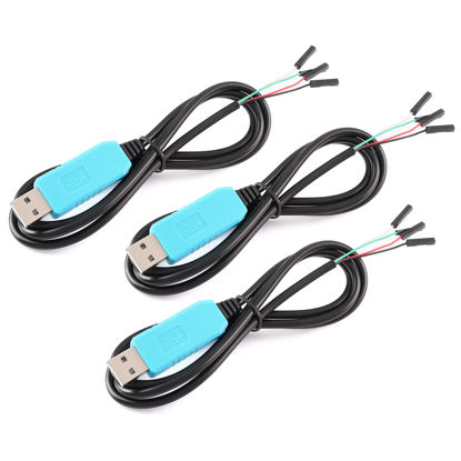 Picture of EC Buying 3Pcs PL2303TA Download Cable USB to TTL Serial Cable RS232 Module Upgrade Module USB to Serial Port Download Cable
