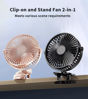 Picture of KONPWAY Compact Clip on Fan Battery Operated, 5000mAh 6 Inches Portable Personal Fan for Outdoors, Baby Stroller,Car Seat,Gym - Black