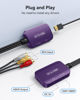 Picture of Viagkiki RCA to HDMI Converter, AV to HDMI Adapter,RCA to HDMI Composite Audio Video Converter for PS1, PS2, PS3, STB, Xbox, VHS, VCR,Black-Ray DVD Players(HDMI Cable Included) (Purple)