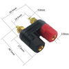 Picture of 2Pcs Banana Plug Jack 2-Way Gold Plated Terminal Binding Post Power Amplifier Insulated