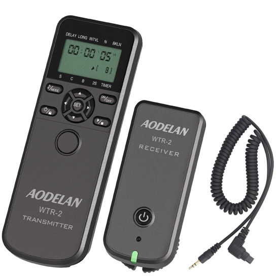 Picture of Camera Wireless Remote Shutter Release, Long Exposure Timelapse Remote Control Compatible with Canon 6D Mark II 7D 7D Mark II 5D Mark IV; Replaces Canon RS-80N3 Shutter Release Cords
