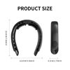 Picture of COHPWU Portable Neck Fan USB Rechargeable, 360 Degree Bladeless Operation Wearable Personal Fan, 3 Wind Speeds, Newly Upgraded Low Noise LED Digital Display, Adjustable Outdoor Sports Fan (Black)