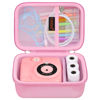 Picture of Canboc Kids Camera Case for ESOXOFFORE/masterbee/GKTZ/WEEFUN Instant Print Camera for Kids, Toddler Digital Cameras Bag fit Print Paper, Colorful Pen, USB Cable, Pink (Case Only)