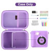 Picture of Canboc Camera Case for ESOXOFFORE/masterbee/GKTZ/WEEFUN Instant Print Camera, Toddler Digital Cameras Bag fit Print Paper, Colorful Pen, USB Cable, Purple (Case Only)