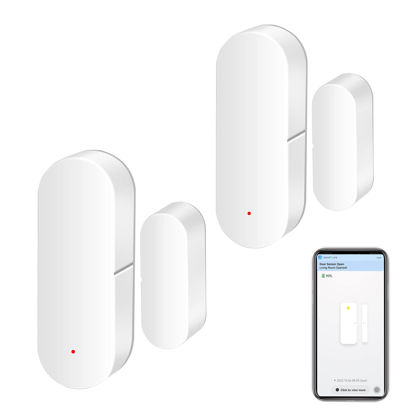 Picture of Wifi Door Sensor: Smart Door Open/Closed Detectors, Wireless Window Sensor with App Notification Alert, Contact Sensor for Home Security, Compatible with Alexa Google Assistant (2pack)