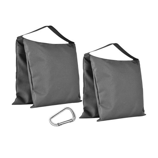 Picture of ZELARMAN Saddlebag Sand Bags for Photography Video Equipment, 2 Pack Heavy Duty Empty Sandbag Weight Bags for Photo Video Studio Stand, Light Stand Tripod and Jib Arm Mini Camera Crane