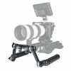 Picture of NICEYRIG Leather Rosette Handle Handgrip Kit with Rosette Extension Arm, 15mm Dual-Rod Clamp for 15mm DSLR Shoulder Rig Support