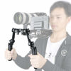 Picture of NICEYRIG Leather Rosette Handle Handgrip Kit with Rosette Extension Arm, 15mm Dual-Rod Clamp for 15mm DSLR Shoulder Rig Support