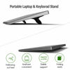 Picture of Portable Invisible Laptop Stand for Desk, Ergonomic Computer Keyboard Riser Stand, 2PCS Repeatable Self-Adhesive Laptop Feet, Mini Foldable Laptop Cooling Pad
