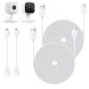Picture of ALERTCAM Indoor Power Cable for Blink Mini & Blink Mini 2, 25ft Long USB C Extension Cable, with Extra USB C to Micro USB Adapter Continuously Charging Blink Mini Security Camera - 2Pack
