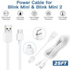 Picture of ALERTCAM Indoor Power Cable for Blink Mini & Blink Mini 2, 25ft Long USB C Extension Cable, with Extra USB C to Micro USB Adapter Continuously Charging Blink Mini Security Camera - 2Pack