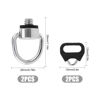 Picture of NQEUEPN 2pcs Camera Neck Strap Screw Holders, Stainless Steel Lug Ring Camera D Ring Camera Neck Strap Screw Holder with Triangle Split Rings Compatible for Fujifilm Lecia Nikon D-SLR Camera