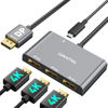Picture of UANTIN DisplayPort Splitter for 3 Monitors Extended Display | 4K 60Hz Display Port to Docking Station 1 in 3 Out Adapter 3xDP MST Hub for PC, NVIDIA, AMD