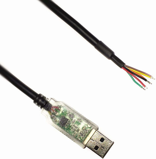 Picture of EZsync FTDI Chip USB to RS485 Serial Converter Cable with TX/RX LEDs, Wire End, 1.5m, USB-RS485-WE Compatible, EZSync010