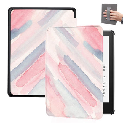 Picture of SCSVPN Slim Case for 6.8’’ Kindle Paperwhite, Premium PU Leather Smart Cover for Kindle Paperwhite 11th Generation 2021 & Kindle Paperwhite Signature Edition with Hand Strap/Auto Sleep Wake Feature