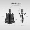 Picture of Nineigh 3 Pcs Tripod Feet Rubber Universal Anti-Slip 1/4" Rubber Foot & Stainless Steel Tripod Spike Feet for Universal Aluminum Tripod Leg - Compatible with 1/4" Thread Tripod Monopod