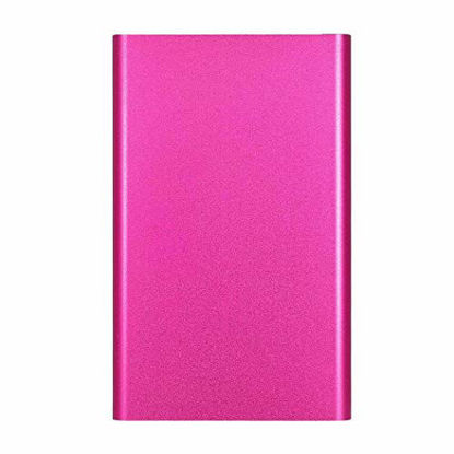 Picture of 1TB 2TB Portable Hard Drive External USB 3.0 Ultra-Thin External Hard Drive Suitable for Mac, PC, Laptop 2TB-Pink (2TB-YOP-A4)
