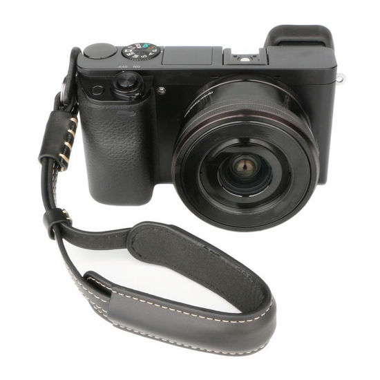 Picture of Keabroir Camera Hand Wrist Strap Leather Hand Strap compatible for Fujifilm X-T5 X-T30 X-T20 X-T4 X-T3 X100V X100F Sony A6000 A6100 A6300 A6400 A6500 A6600 A6700 & More Mirrorless cameras - Black