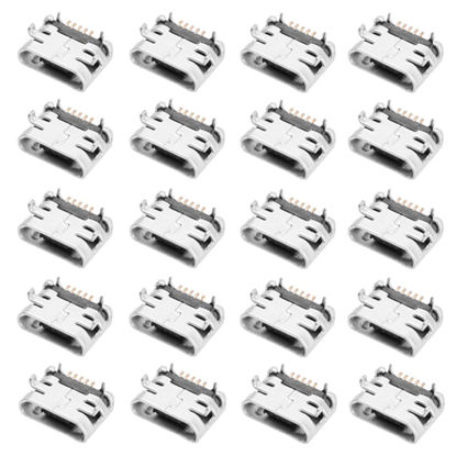 Picture of QMseller 20PCS USB Type B Standard Micro Port Female Solder Plug 5 Pin SMD SMT Jack Socket Connector