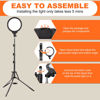 Picture of Jiang&Rong 2 Pack 10" Round Shape Panel Light with 65" Tripod Stand, Full Screen Ring Light, Studio Lighting, Photography Fill Light for Live Streaming, Makeup, Video Recording, YouTube Video Shoot