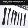 Picture of Computer Keyboard Cleaning Brush Kit, Portable Plastic Handle Nylon Cleaning Brushes-Black Set of 7