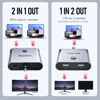 Picture of Unitek Bi-Directional USB C Switcher 1 in 2 Out 2 in 1 Out USB Switch Selector 2 Computers Share 1 Device USB KVM Switch 10Gbps Data Transfer 8K@60Hz Video USB-C Power Adapter Included Silver