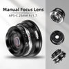 Picture of Pergear 25mm F1.7 Large Aperture Manual Lens for E Mount Cameras, Compatible with Sony APS-C Cameras NEX-7 a7CR a7C a7CII a6700 a6400 a6600 a7III a7IV（Black）