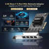Picture of Binardat 4 Ports 2.5G PCIe Network Adapter, RTL8125B LAN Controller, 2500/1000/100Mbps RJ45 Ethernet NIC Card, Support PXE for Windows/Linux