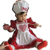 Picture of Zeroest Baby Chef Outfit Photography Props Toddler Funny Chef Apron Props for Photoshoot Baby Photo Chef Hat Maid Costume (Plaid (for girls), 7-20 months)